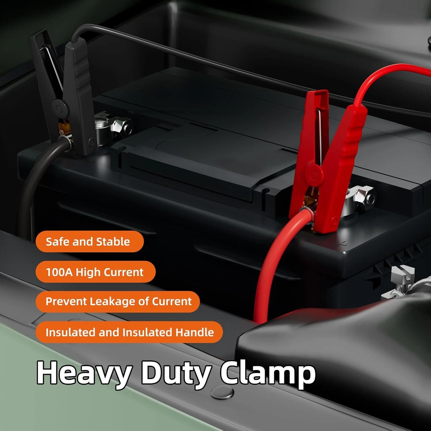 Adapter For Einhell 18V with 6FT Jumper Cable Car Battery Charger Jump Starter