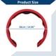 thumbnail image 4 of Funda para volante de cuero artificial PU ABS Protector de volante de automóvil Rojo 1Pc, 4 of 6