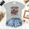 thumbnail image 2 of Wang6 Oversized Short Sleeve TShirts for Women Causal Please Be Patient with Me I'm from the 1900s Letter Printed Graphic Tees Summer Crew Neck Loose Fit Tops Light Gray XL, 2 of 3