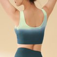 thumbnail image 4 of Women's Sports Bra Gradual Hanging Shockproof Gathering Breathable Sports Bra Sports Bra Green 2XL, 4 of 4