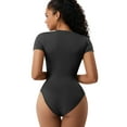 thumbnail image 4 of SAYFUT Womens Body Suits Short Sleeve Round Neck Bodysuits for Women Bodysuit Shirts, 4 of 7