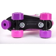 Skate Gear Retro Quad Roller Skates, Holiday Gift for Girls (Graphic Purple, Women's 9 / Men's 8)