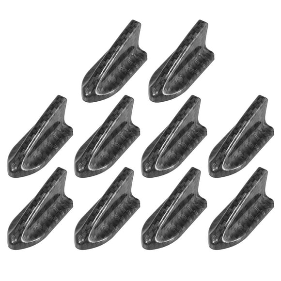 Unique Bargains 10pcs Universal Car Auto ABS Roof Shark Fin Style Spoiler Wing Shark Fin Style Diffuser Black Carbon Fiber Pattern