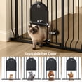 thumbnail image 3 of Pet Gate, 29.5''-43.7'' Dog Gates with Cat Door for Stairs & Doorways, Gate for Ages 6 to 36 Months, Black, 3 of 8