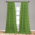 thumbnail image 5 of Ambesonne Abstract Curtains, Monotone Big Small Circles, Pair of 28"x84", Olive Green Pale Green, 5 of 5