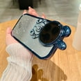 thumbnail image 6 of Astronaut Hidden Stand Phone Case for iPhone 13 Pro,Cute Astronaut Lens Camera Protector Kickstand Luxury Glitter Bling 6D Electroplated Clear Soft TPU Protector for Men Women Purple, 6 of 15
