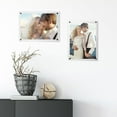 thumbnail image 2 of 8 Pack Acrylic Floating Picture Frame 8.5 x 11 Inches Wall Mount Frameless Photo Frames Double Panel Clear for Home Office Photo Display, Full Size 9.6 x 13.2 Inch(Black), 2 of 14