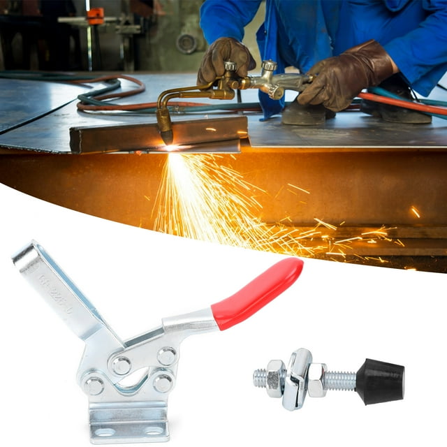 LAFGUR Pince à Genouillère Horizontale, 2pcs Soudure Pince à Genouillère Fixation Horizontale Coude Compresseur Outil à Main à Libération Rapide Gh225d, Pince à Genouillère
