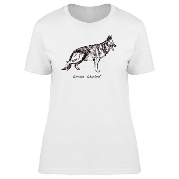 Big German Shepherd Silhouette T-Shirt Men -Image by Shutterstock, Male Medium