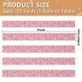 thumbnail image 3 of 5 Rolls Christmas Ribbon 1.5 inch Wide Decorative Ribbon for Gift Wrapping and Holiday Decorations Pink Candy Cane and Strawberry, 3 of 7