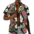 thumbnail image 2 of Uorisanigo Hawaiian Flowers Matching Couple Outfits Husban and Wife Clothing Men's Button Down Summer Shirt and Women's Tank Dress Casual Hawaiian Sundress with Pocket, 2 of 7