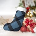 thumbnail image 6 of Flannel Christmas Stocking 17.7×11×7in Soft And Light Touch Good Socks Splicing Design Can Be Used For Hanging Slateblue Buffalo Plaid Check Tartan Scotland_4, 6 of 8