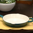 thumbnail image 2 of Crock Pot Artisan Enameled 12" Round Cast Iron Skillet in Teal Ombre, 2 of 3