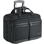KROSER Rolling Laptop Bag Briefcase For 17.3" Laptop Rolling Computer Bag for Travel/Business/School/Men/Women