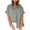 1063#Gray, variant on Women's Summer Spring Fall Casual Short Sleeve V-Neck Linen Cotton Blend Hooded Tunic Tops with Button and Pocket