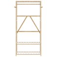 thumbnail image 3 of vidaXL Clothes Rack with Shelves 31.5"x15.7"x68.9" Bamboo, 3 of 7