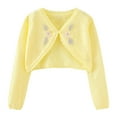 thumbnail image 1 of zbxnLI Toddler Girls Cropped Cardigans Single Button Long Sleeve Bolero Cardigan Sweaters Coverups Tops, 1 of 6