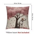 Ullo0ord Cute Floral Throw Pillow Cover Set of 2 Funny Dog Vintage