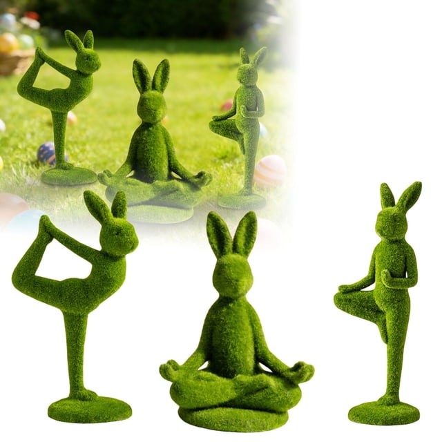 Easter Rabbit Resin Craft Ornament Colorful Egg For Home & Garden Festive Atmosphere Enhancement