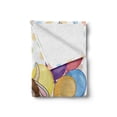 thumbnail image 2 of Birthday Soft Flannel Fleece Throw Blanket, Baby Cow Animal and Colorful Balloons on Abstract Polka Dot Backdrop Print, Cozy Plush for Indoor and Outdoor Use, 70" x 90", Multicolor, by Ambesonne, 2 of 6
