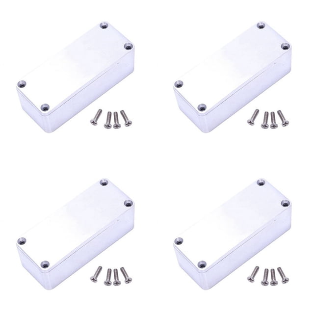 4 Pcs Aluminum Stomp Box Effects 1590A Style Pedal Enclosure for Guitar