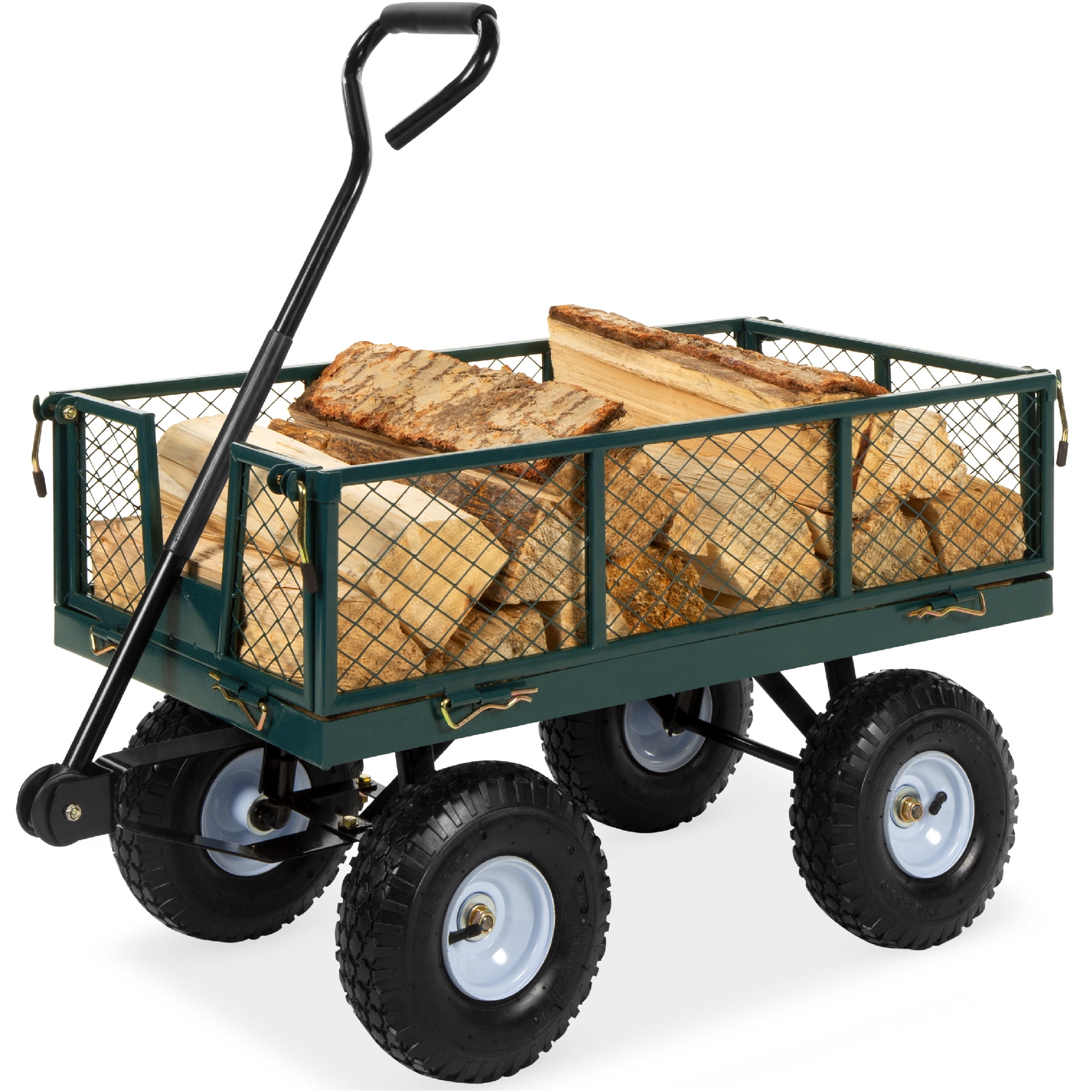 Best Choice Products HeavyDuty Steel Garden Wagon Lawn Utility Cart w