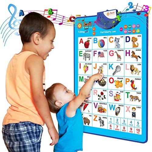 Just Smarty ABCs & 123s Kids Learning & Educational Poster Blue Edition