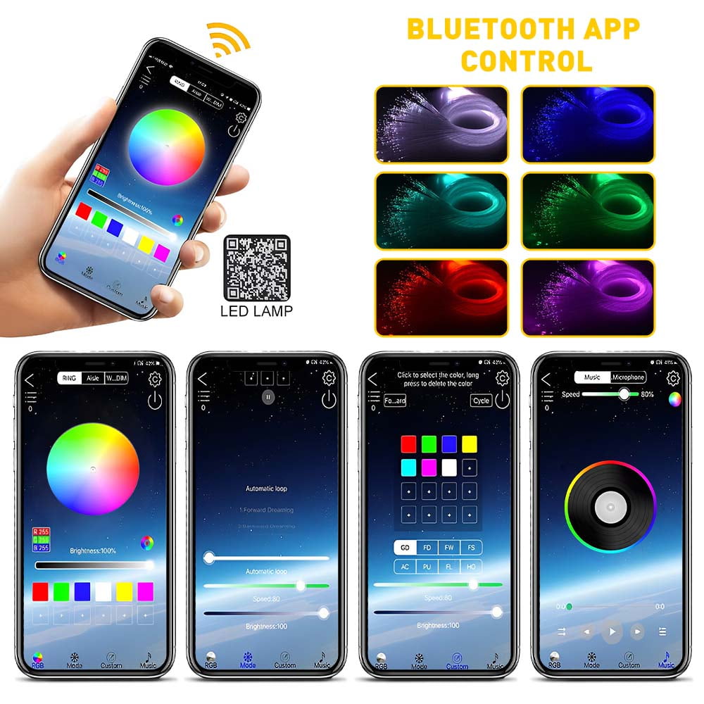 500pc Fiber Optic Car Home Headliner Star Light Kit Roof Ceiling Lights Remote