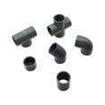 thumbnail image 2 of Grey PVC Pipe Connector Inner Diameter 20mm Pipe Connector Garden Water Pipe Joint Adapter Elbow Straight Cross Tee Couplings ,Leak-Proof, 2 of 7