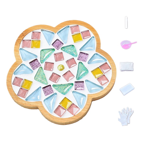 Posavasos de mosaico: juguetes educativos para niños para la mesa del comedor. Estilo G