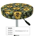 thumbnail image 3 of Cauagu Sunflowers Print Round Stool Covers,Seat Cushion for Round Bar Stool Chair Seat Cover for Bar Round Chair Fits for 12/13/14in Bar Stool Cushion, 3 of 7