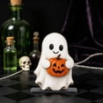 thumbnail image 6 of JWZZYD Halloween Tabletop Decorations Indoorm, Ghost Holding Pumpkin Wooden Tabletop Sign, Flat 2D Halloween Desktop Ornament, Rustic Fall Decor For Home Office Bookshelf Mantel Holiday Gift, 6 of 6