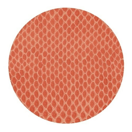 

Round Coasters Felt Backed 8pk w Snakeskin Design - Coral