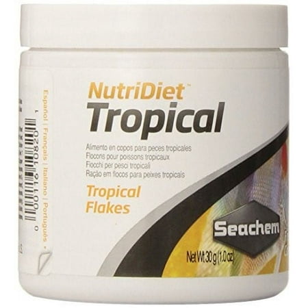 Seachem Nutridiet Tropical Flakes, Tropical Fish Food- 1.0-oz