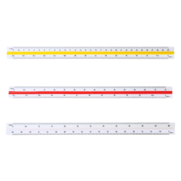 Triangular Scale Ruler Architectural Ruler Architect Scale Ruler for Draftsmen