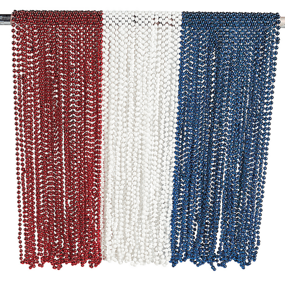 Patriotic Rwb Bead Asst - Jewelry - 144 Pieces