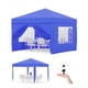thumbnail image 1 of Garvee gazebo plegable de 3 x 3 m con 4 paredes laterales, estacas, cuerdas, sacos de arena y bolsa con ruedas para fiestas y patio, 1 of 8