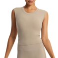 thumbnail image 2 of Workout Tank Tops Woman Lightweight Breathable Crewneck Stretchy Slim Fit Padded Crop Sleeveless Shirt Athletic Gym Tanks, 2 of 6