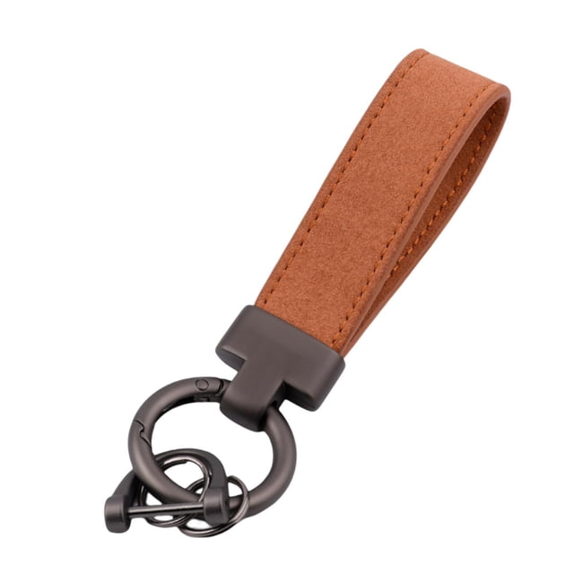 LYMAYTER Faux Leather KeychainKey Chain - Faux Leather, Wristlet, Portable, for Car Keys