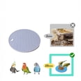 thumbnail image 5 of Bird Foraging Toy & Slow Feeder Mat, Pecking Pad Food Tray for Small Birds like Parakeets & Finches, Bird Cage Accessories to Encourage Natural Feeding Behavior Light Blue, 5 of 5