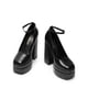 thumbnail image 4 of Zapatos de Plataforma con Tacón Grueso para Mujer DREAM PAIRS SDPU2471W en Negro, 4 of 7