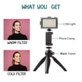 thumbnail image 2 of Amdohai Kit Vidéo Portable pour Téléphone Intelligent avec Lumière LED 5500K/3200K + Support de Téléphone Réglable + Mini Trépied de Bureau pour Enregistrement Vidéo Vlog Téléphone Diffusion en Continu en Direct, 2 of 7
