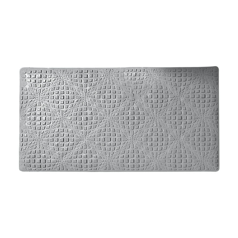 niuredltd square shower mat extra large non slip mat for elderly & kids  bathroom drain holes strong suction cups 