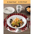 thumbnail image 3 of 13 Inch Round Placemats Set of 4, Red Plaid Christmas Non Slip Heat Insulation PP Table Mats, Snowman Snowflake Xmas Tree Ball Elk Washable Place Mats for Kitchen Dining Party Table Decor, 3 of 7