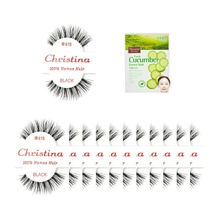 12 packs Eyelashes - #415 100% Human Hair Fake Eyelashes, The best guaranteed quality lashes available in the eyelash market. By