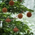 thumbnail image 4 of Neoyler Christmas Decorations for Tree Set Flocked Christmas Balls Ornaments Indoor Multiple Styles Hanging Decor Easy to Hang Home Party Office Holiday Christmas Ornament Set 3.1in Brown, 4 of 7