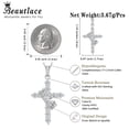 thumbnail image 6 of Beautlace 925 Sterling Silver Cross Moissanite Necklace, D Color VVS1 Rotated Crown Round Cut Simulated Diamond Pendant Necklace Jewelry Gift for Women Wife Lover, 6 of 11