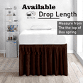 thumbnail image 4 of Egylin Dorm Room Bed Skirt 800TC Egyptian Cotton - Ruffled Style Dorm Sized - Egyptian Cotton Bed Skirts Tailored ( Twin XL/ 46" drop , Chocolate), 4 of 5