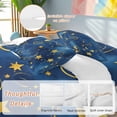 thumbnail image 2 of Blue Starry Sky Bedding Duvet Cover Set Twin Size 4 Pieces Star Galaxy Fantasy Romantic Bedding Set with Zipper Closure, 1 Comforter Cover 68x86 Inches 1 Flat Sheet & 2 Pillow Cases, 2 of 7