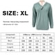 thumbnail image 2 of Camisas para mujer Tops casuales de manga larga Blusas de trabajo, camiseta holgada con botones y cuello en V liso, verde, S-XL, 2 of 6